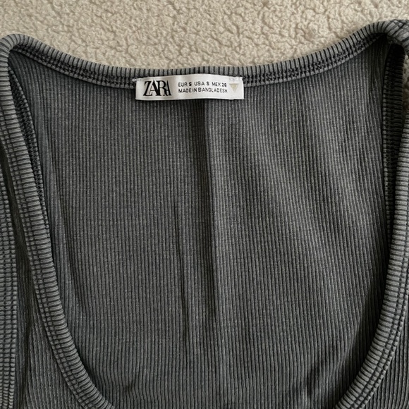 Zara Faded Grey Tank Top - Picture 2 of 4